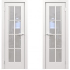 Дверное полотно Перфето 6.1 белая ПО-600 стекло матовое