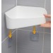 Купить Полка для ванной комнаты угловая (на скотче) белый в Клинцах в Интернет-магазине Remont Doma