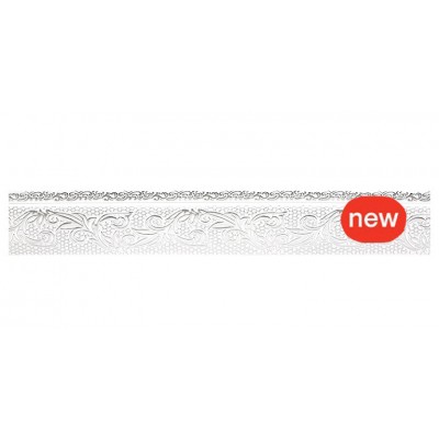Карниз DDA потолочный пластик с Поворотом Селин 3-х рядный Белое Серебро 2,4 м