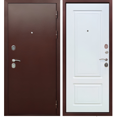 Дверь металлическая Тайга 9 см Медный Антик/Белый Клен 860*2050 правая