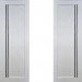 Дверное полотно экошпон Вертикаль 2 ПО 600*2000 Снег. черное стекло - купить по низкой цене | Remont Doma