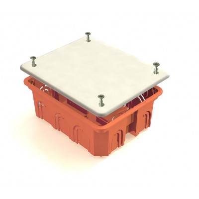 Распаячная коробка СП 120х92х45 мм крышка пластиковые лапки IP20 TDM SQ1403-1028