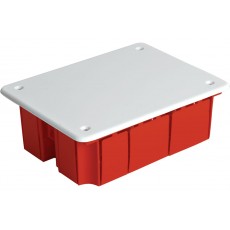 Коробка монтажная для сплошных стен, с крышкой, 120*92*45мм, IP20, красный (GE41008)