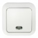 Выключатель одноклавишный открытой установки с подсветкой IP20 10А, белый "Ладога" TDM: цены, описания, отзывы в Клинцах