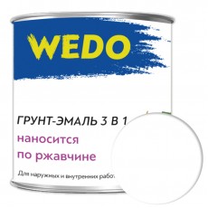 Грунт-эмаль 3в1 Wedo белый 0.8 кг