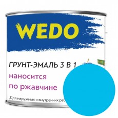 Грунт-эмаль 3в1 Wedo голубой 1.8 кг