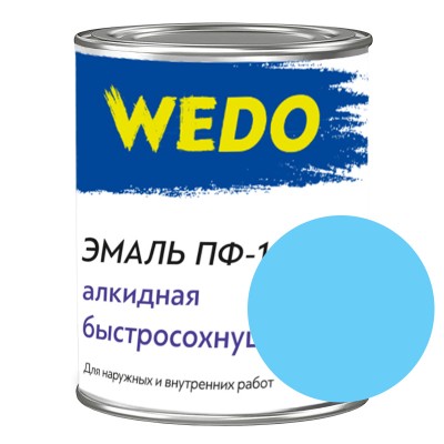 Эмаль ПФ-115 "WEDO" голубой 0,8 кг