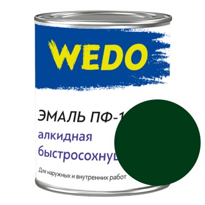 Эмаль ПФ-115 "WEDO" зеленый 0,8 кг