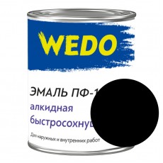 Эмаль ПФ-115 "WEDO" черный 0,8 кг