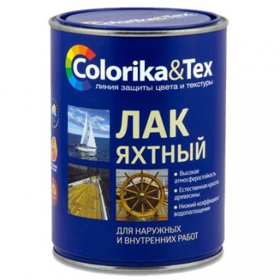 Лак для яхт полуматовый "Colorika&Tex" 0,8 л