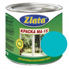 Краска МА-15 голубая 9 кг "Zlata" Азов