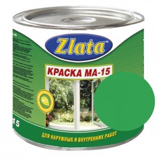 Краска МА-15 зеленая 5,5 кг "Zlata" Азов