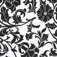 Пленка самоклеящаяся COLOR DECOR 0,675х8м черные цветы на белом фоне 8422