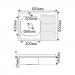 Купить Мойка 8060 L MELANA 0,6/160 накладная прямоугольная с сифоном (016/2 L *10) в Клинцах в Интернет-магазине Remont Doma